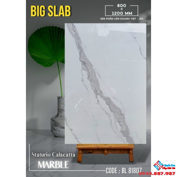 Gạch lót nền 80x120 trắng mây siêu bóng
