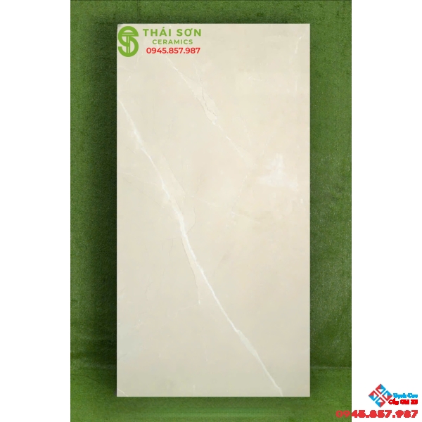 Gạch lát nền ấn độ 80x160 kem vàng  bóng kiếng