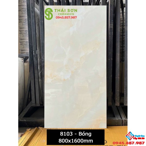 Gạch ấn độ 80x160 vân đá vàng bóng kiếng