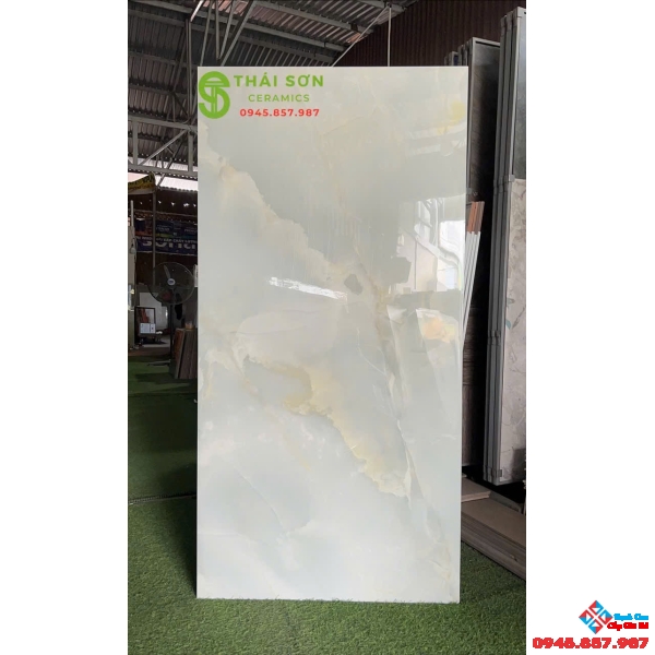 Gạch 80x160 ấn độ màu xanh nhạt vân đá