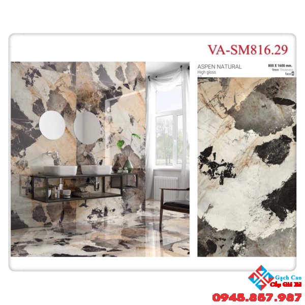 Gạch dán tường 80x160 đẹp