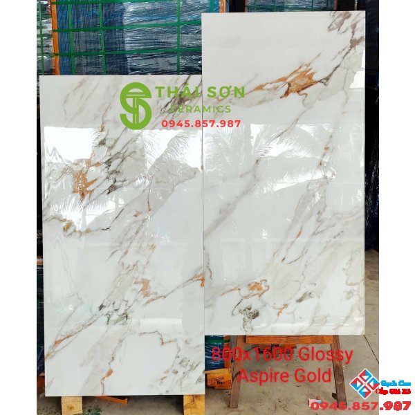 Gạch 80x160 ấn độ trắng vân vàng bóng kiếng