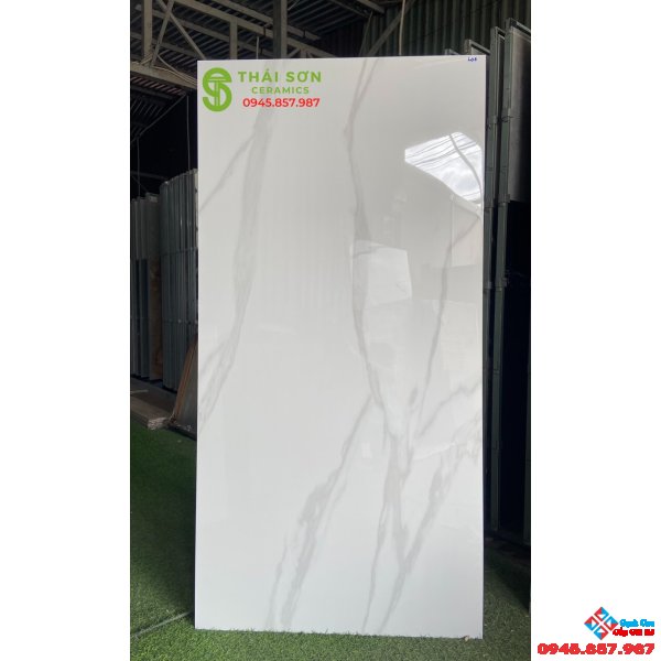Gạch lát nền 80x160 bóng kiếng ấn độ vân đá trắng