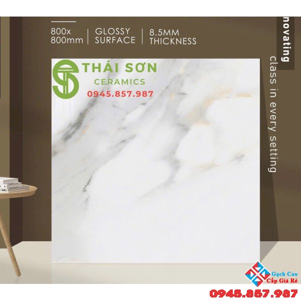 Gạch lát nền 80x80 siêu bóng nhập khẩu cao cấp Gò Vấp
