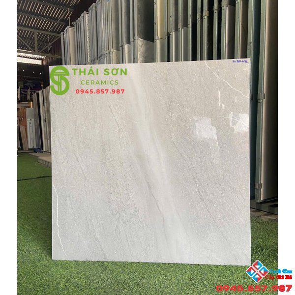 Gạch lát nền TTC bóng kiếng 80x80 màu xám cao cấp