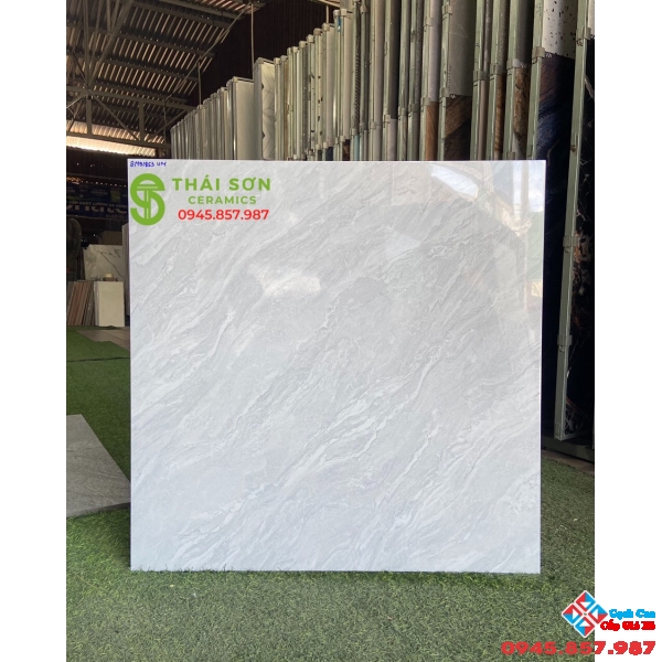 Gạch lót sàn bóng kiếng 80x80 giá rẻ vân đá xám