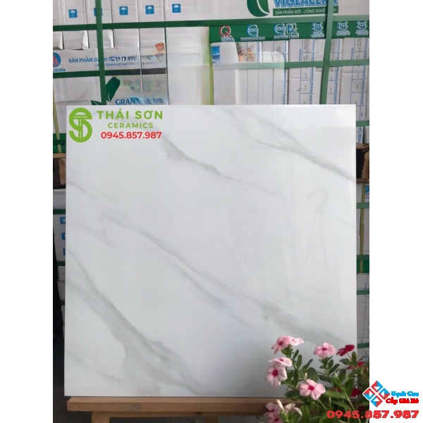 Gạch 80x80 đá bóng kiếng vân trắng giá rẻ