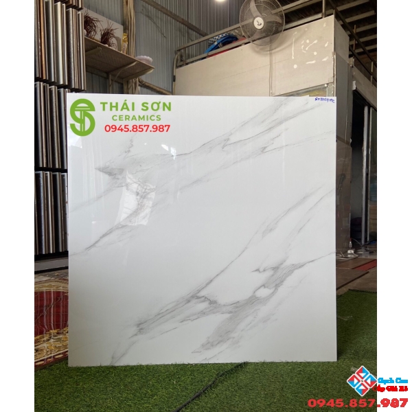 Gạch lát nền phòng khách 80x80 siêu bóng