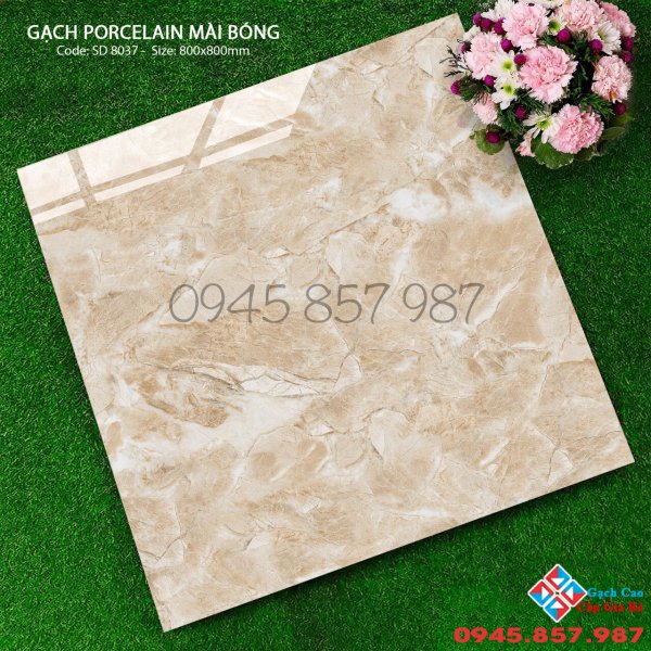 Gạch lát nền bóng kiếng 80x80 cao cấp tại chợ gạo tiền giang