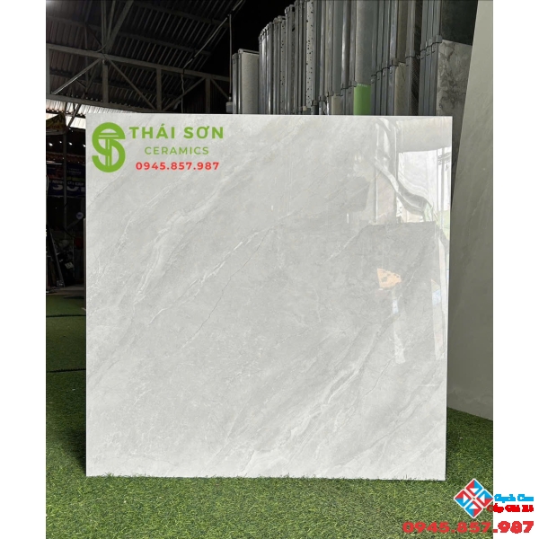 Gạch catalan 80x80 lát nền bóng kiếng màu xám nhạt