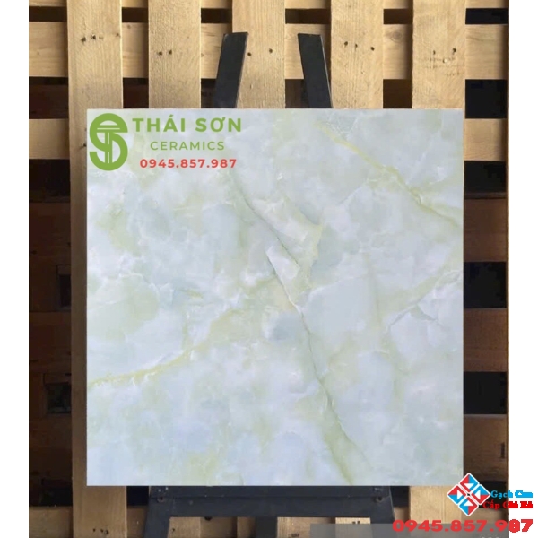 Gạch lát nền hà thanh 80x80 vân đá xanh bóng kiếng