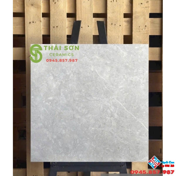 Gạch 80x80 hà thanh lát nền cao cấp vân xám bóng 