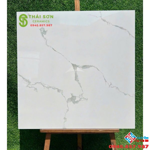 Gạch hà thanh trắng vân mây 80x80 lát nền cao cấp