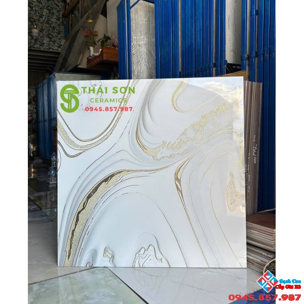Gạch trung quốc 80x80 lát nền nhũ vàng siêu bóng 