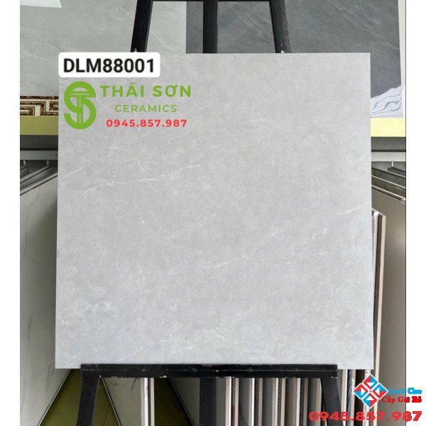 Gạch trung quốc 80x80 matt mờ lát nền màu xám trắng