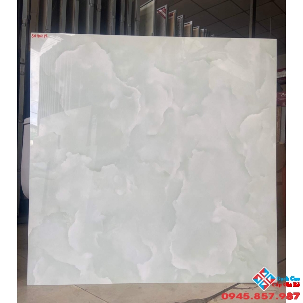Gạch lát nền 80x80 siêu bóng xanh ngọc