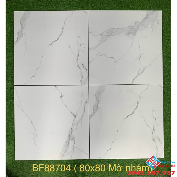 Gạch trung quốc 80x80 trắng mây nhám mờ