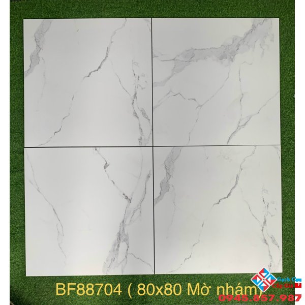 Gạch trung quốc 80x80 trắng mây nhám mờ