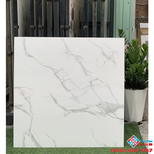 Đá bóng kiếng 80x80 vân đá trắng