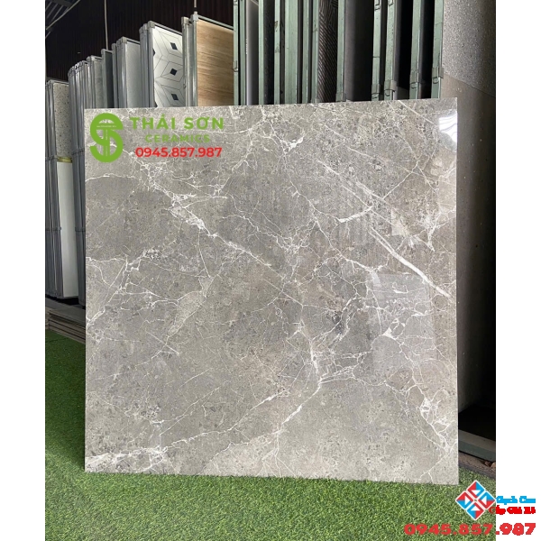 Gạch khổ lớn 120x120 vân đá xám bóng kiếng ấn độ