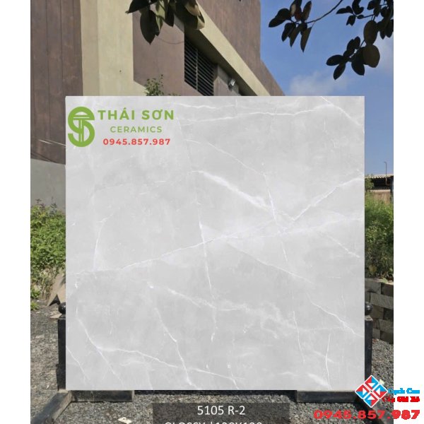 Gạch 120x120 lát nền phòng khách khổ lớn ấn độ vân xám 