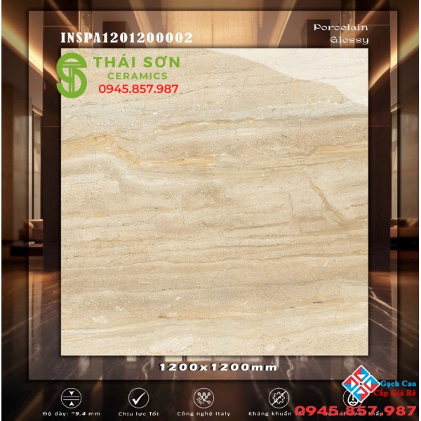 Gạch 120x120 bóng kiếng ốp lát nhập khẩu giá rẻ