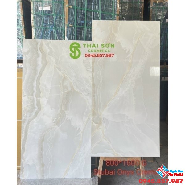 Gạch ốp tường ấn độ 80x160 vân đá siêu bóng