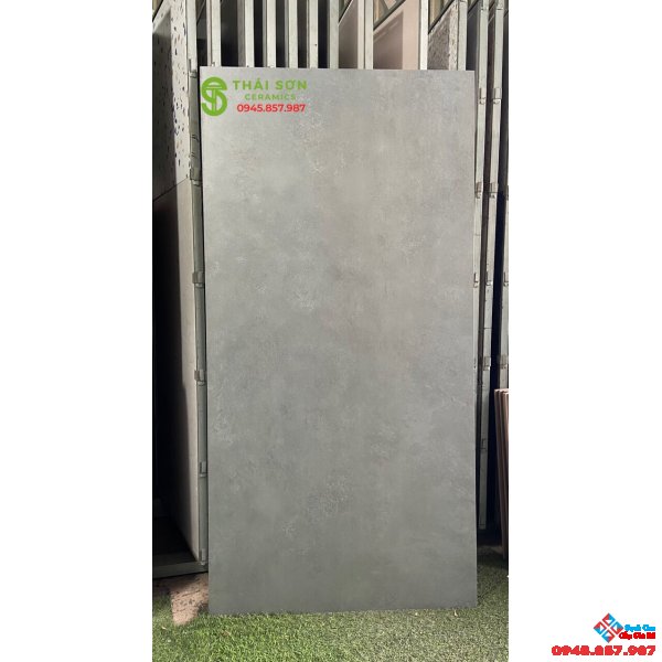 Gạch lát nền vân xi măng đậm ấn độ 80x160 đá mờ