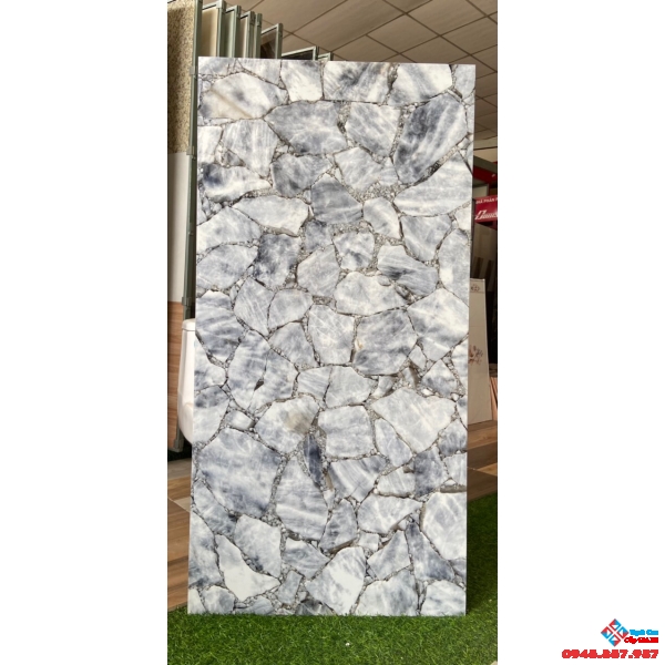 Gạch ấn độ 60x120 vân đá sỏi ghép