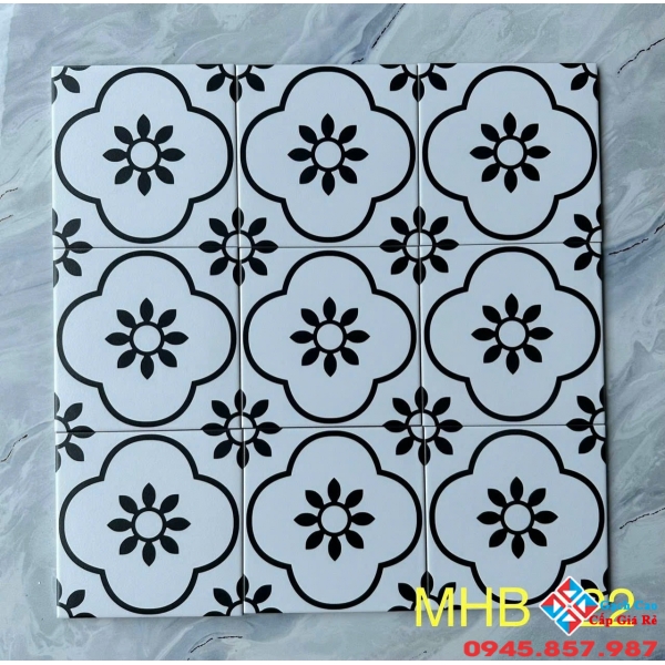 Gạch bông  20x20 ốp vách cầu thang đẹp