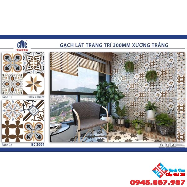 Gạch bông trang trí 30x30 giá rẻ tphcm