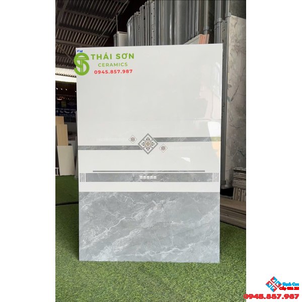 Gạch hà thanh 30x60 ốp tường màu xám đậm nhạt vân đá