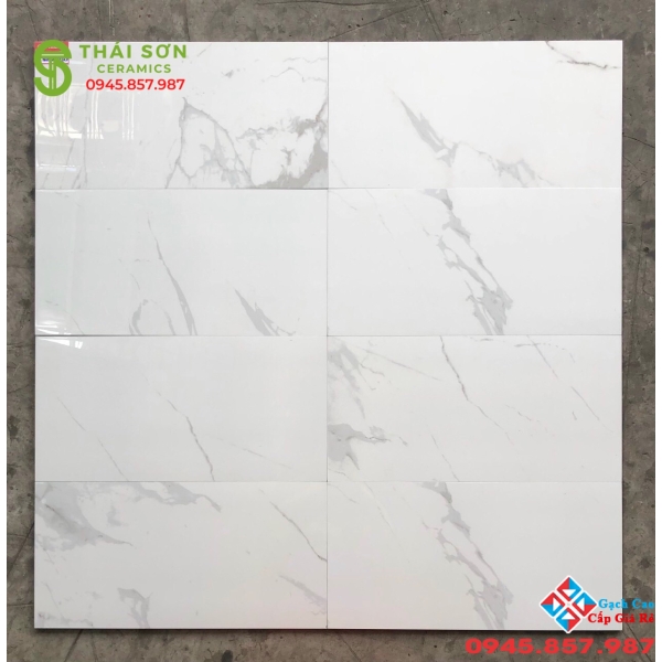 Gạch bóng kiếng 30x60 vân trắng loại 1 sale