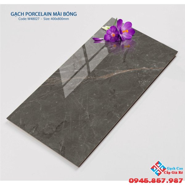 Gạch ốp tường 40x80 đá bóng kiếng cao cấp