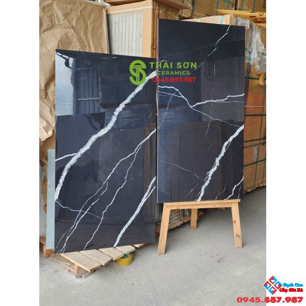 Gạch đen vân trắng 60x120 bóng kiếng nhập khẩu giá tốt