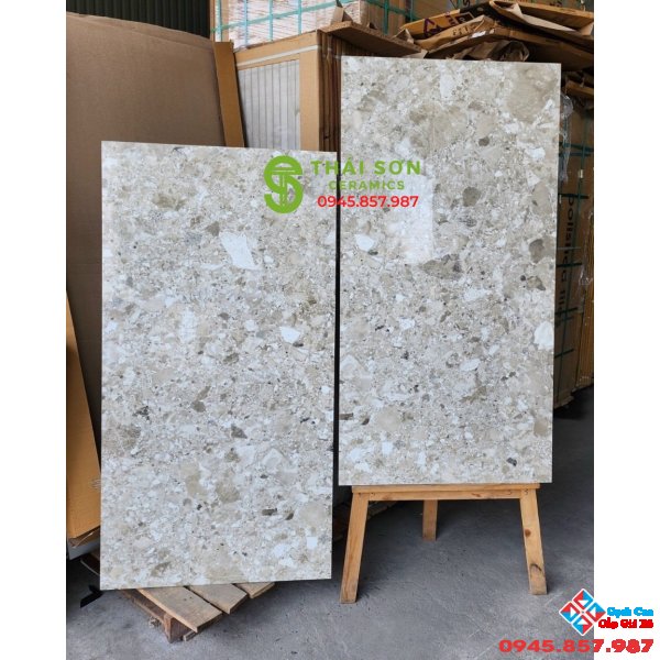 Gạch bóng kiếng 60x120 terrazzo ốp lát trang trí