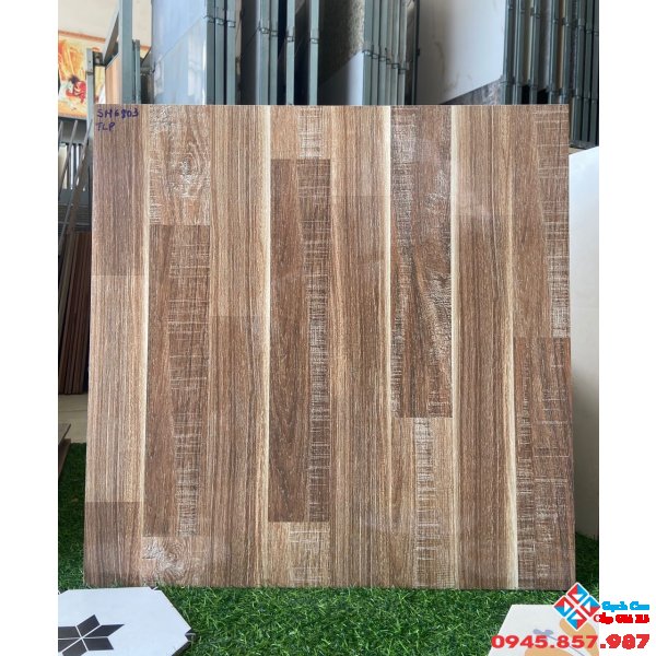 Gạch giả gỗ 60x60 bóng kiếng giá rẻ
