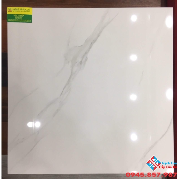 Gạch lát nền giá rẻ 60x60 trắng vân xám