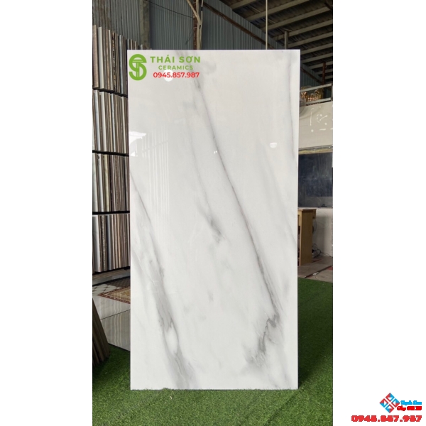Gạch bóng kiếng trắng vân mây mới nhất 80x160 ốp lát giá rẻ