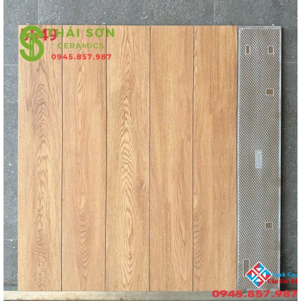 Gạch giả gỗ 15x90 ốp lát á mỹ tone màu vàng sồi sáng