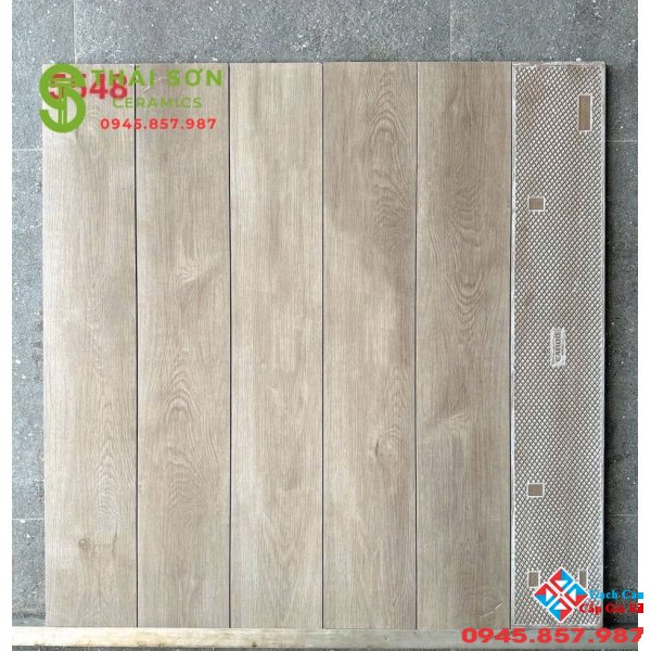 Gạch giả gỗ 15x90 ốp lát á mỹ tone màu xám sồi nhạt