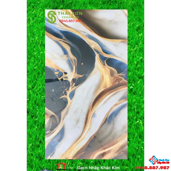 Gạch trung quốc 60x120 khắc kim vàng cao cấp