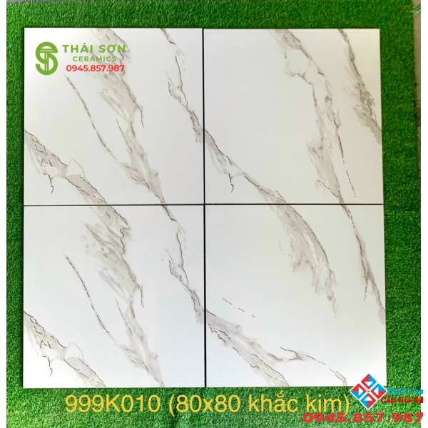 Gạch vân trắng khắc kim cao cấp trung quốc 800x800