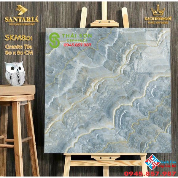 Gạch lát nền 80x80 khắc kim nhũ vàng cao cấp Q12