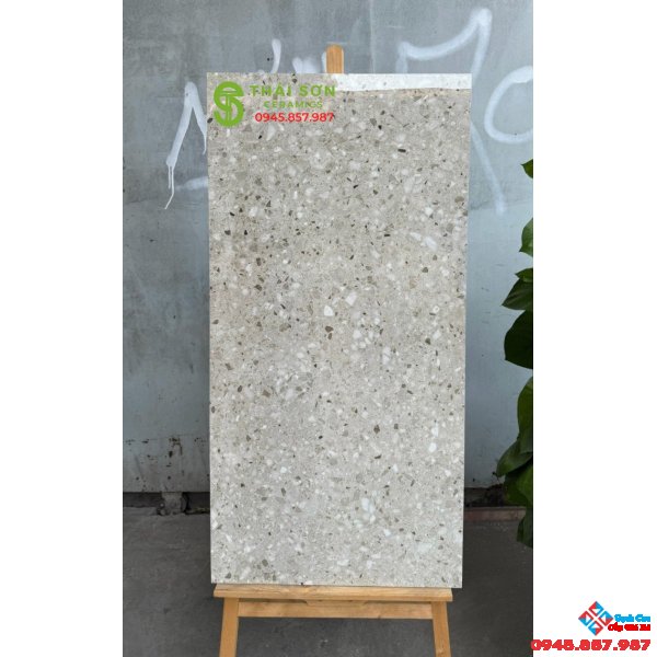 Gạch lát nền 60x120 bóng kiếng terrazzo cao cấp