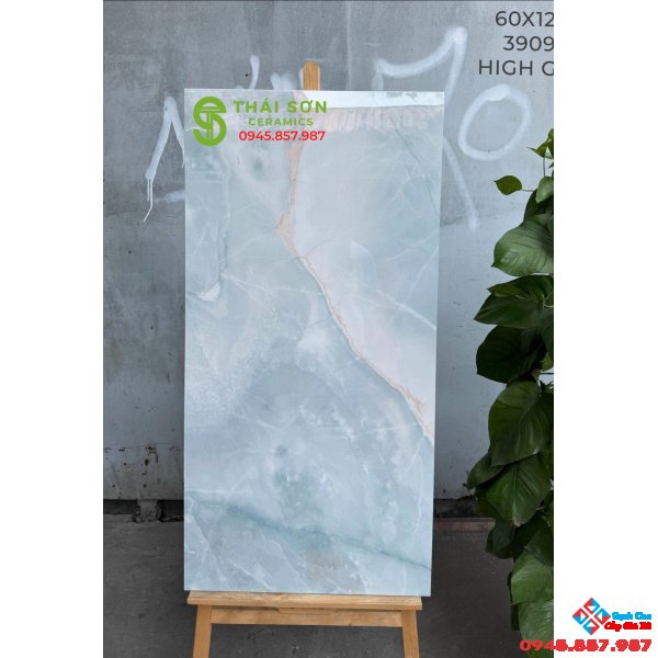 Gạch lát nền 60x120 vân đá xanh bóng kiếng