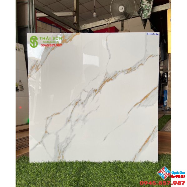 Gạch bóng kiếng tông trắng 60x60 cao cấp