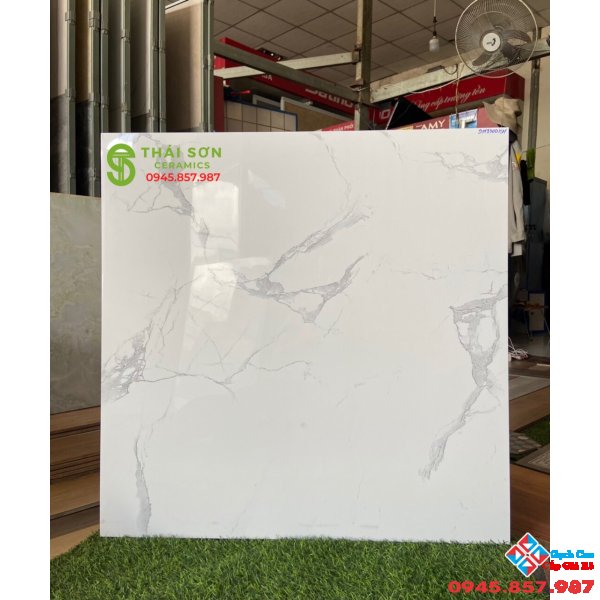 Gạch 800x800 đá bóng kiếng tông trắng đẹp