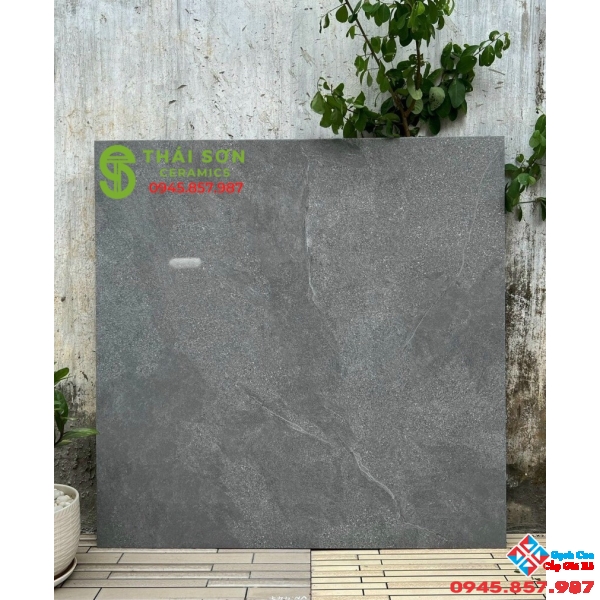 Gạch lát nền matt mờ xám vân đá 80x80 Việt Ý