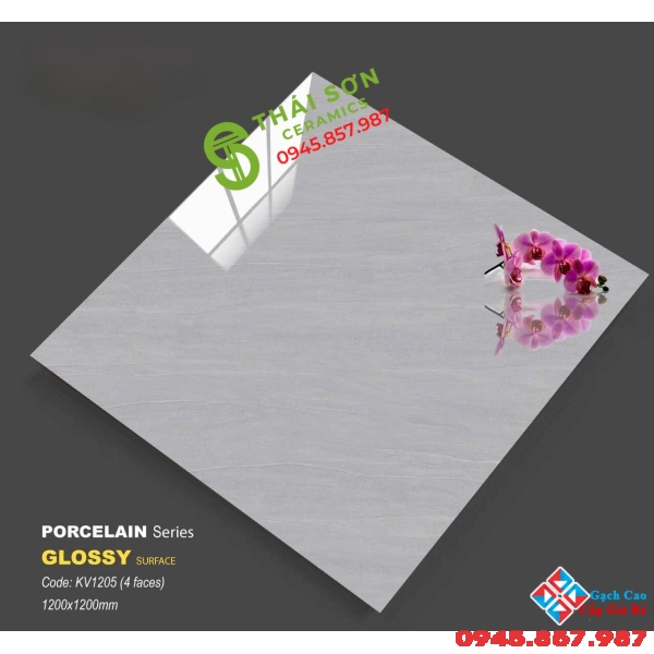 Gạch ấn độ xám bóng kiếng 120x120 lát nền